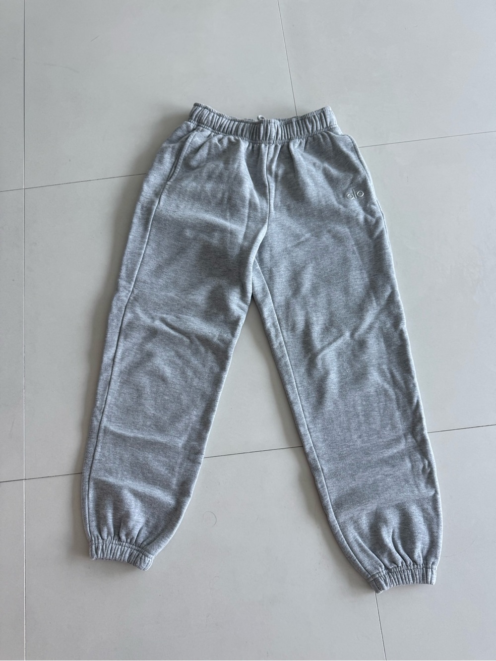 ALO Yoga Kids Light Gray Jogger Sweatpants